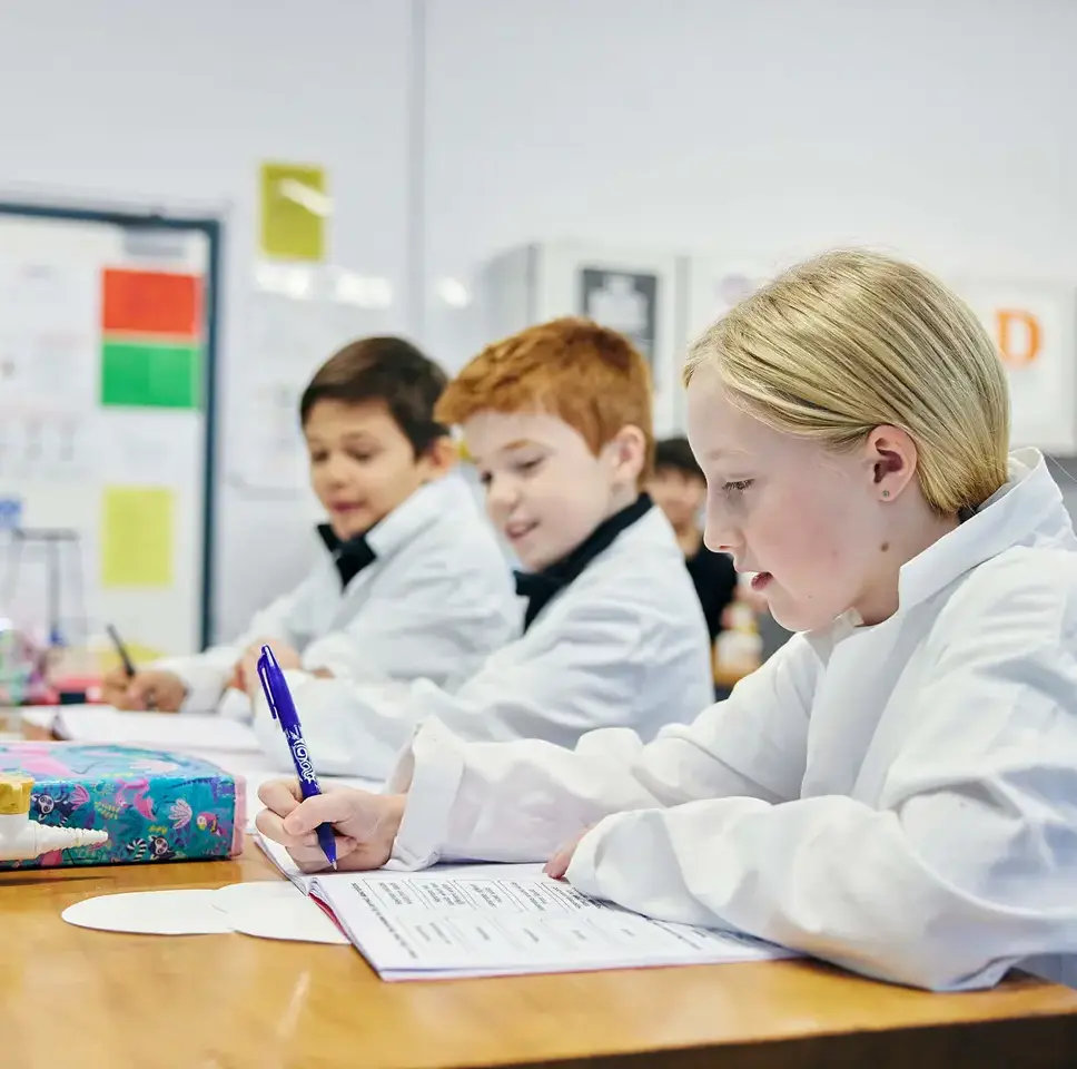 Children in science class at Clifton High School